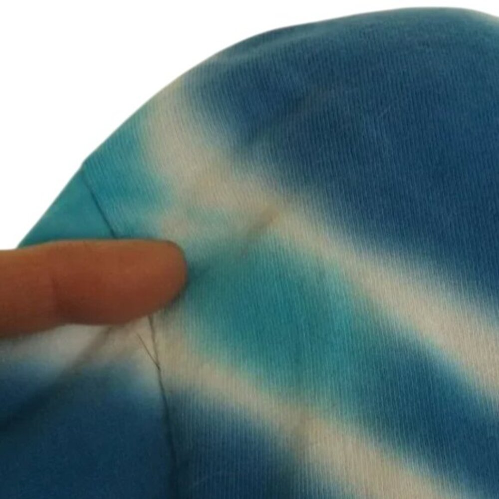 Vtg GRATEFUL DEAD Cropped Tee, L, Blue Tie-dye, Long sleeve, Skiing Skeleton - Picture 13 of 15